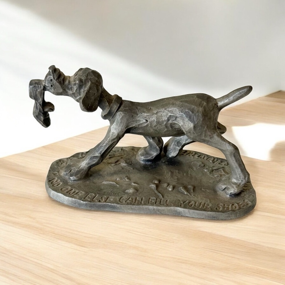 Pewter Dog Figurine by Philip Kraczkowski Hallmark Cards 1975 Little Gallery